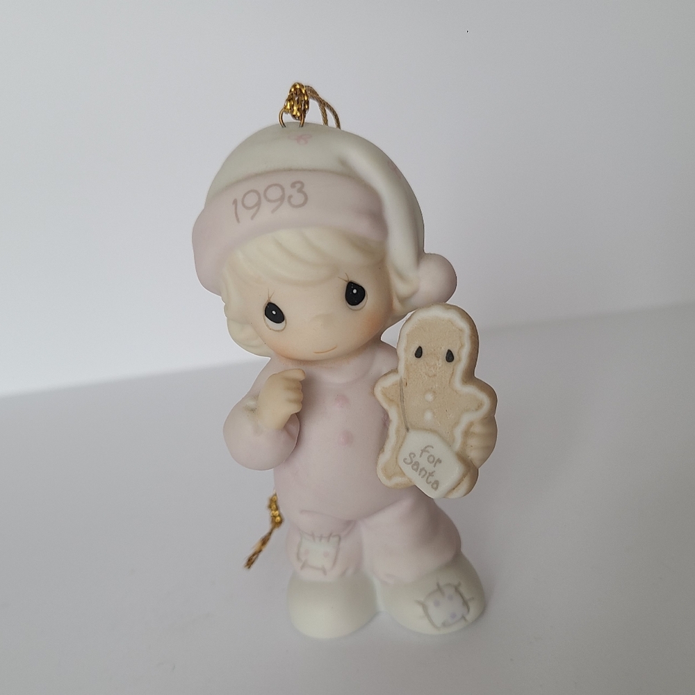 Precious Moments Girl Gingerbread Christmas Collectible Porcelain Ornament